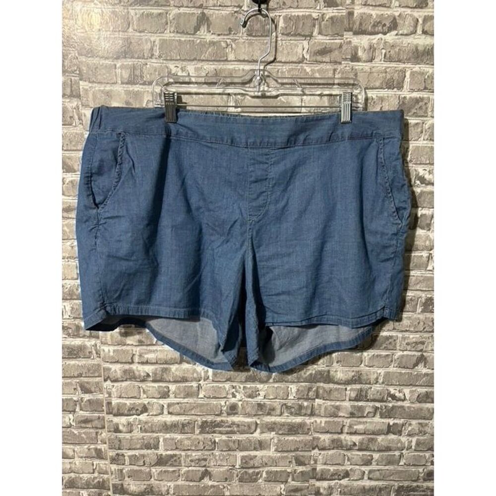 Blue Chambray Pull-On Short - Picture 2 of 4